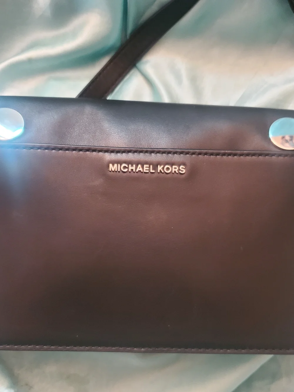 Michael Kors Black Crossbody with Silver Stud Accents